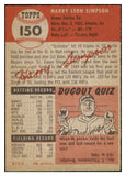 1953 Topps Baseball #150 Harry Simpson Indians EX-MT 498699