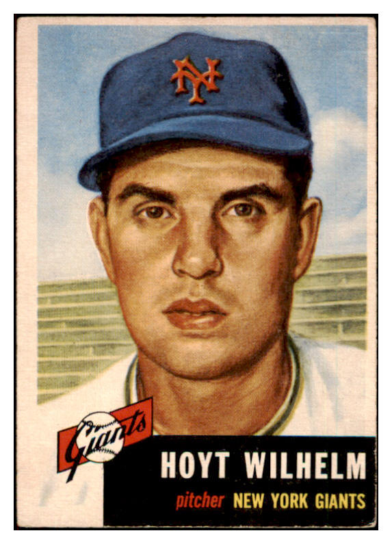1953 Topps Baseball #151 Hoyt Wilhelm Giants EX 498702
