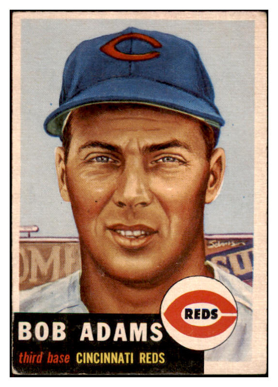 1953 Topps Baseball #152 Bobby Adams Reds VG-EX 498706