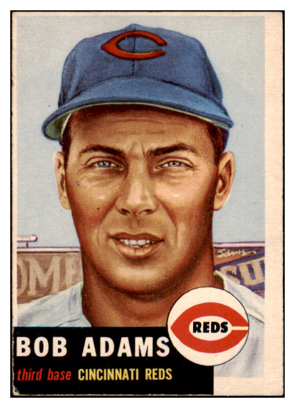 1953 Topps Baseball #152 Bobby Adams Reds VG-EX 498708