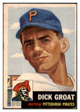 1953 Topps Baseball #154 Dick Groat Pirates EX 498713