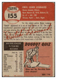 1953 Topps Baseball #155 Dutch Leonard Cubs VG-EX 498715