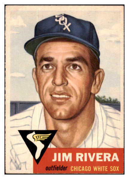 1953 Topps Baseball #156 Jim Rivera White Sox EX-MT 498718