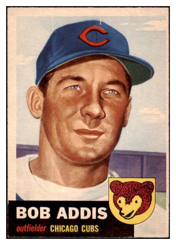 1953 Topps Baseball #157 Bob Addis Cubs EX-MT 498724