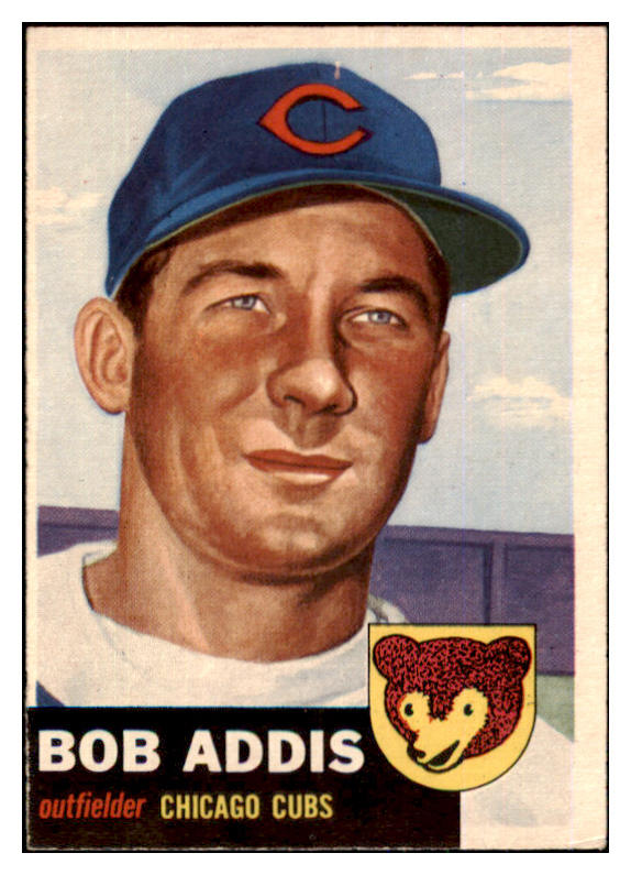 1953 Topps Baseball #157 Bob Addis Cubs VG-EX 498725