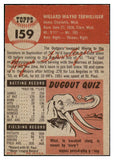 1953 Topps Baseball #159 Wayne Terwilliger Senators EX-MT 498728