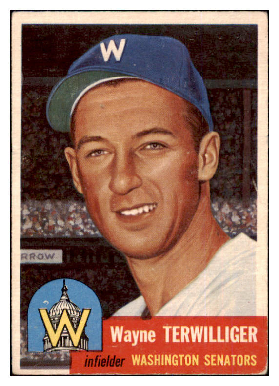 1953 Topps Baseball #159 Wayne Terwilliger Senators VG-EX 498730