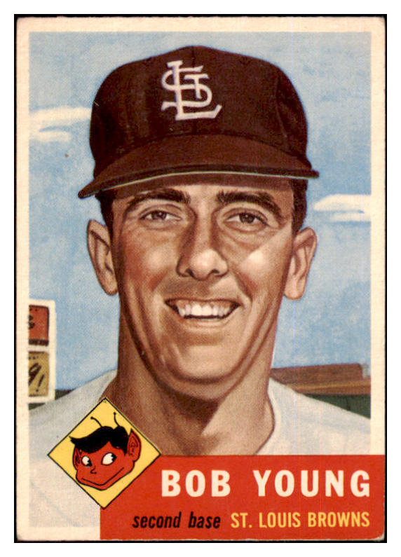 1953 Topps Baseball #160 Bobby Young Browns VG-EX 498733
