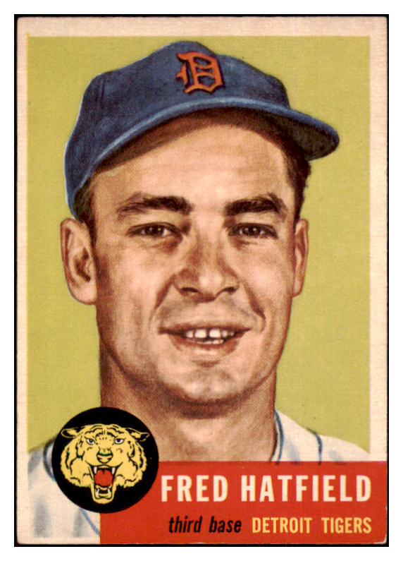1953 Topps Baseball #163 Fred Hatfield Tigers EX 498743