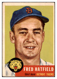 1953 Topps Baseball #163 Fred Hatfield Tigers VG-EX 498744