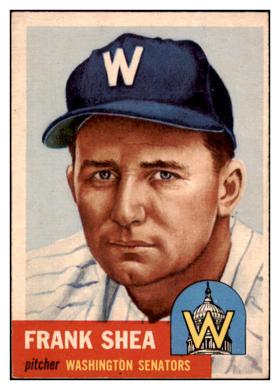 1953 Topps Baseball #164 Frank Shea Senators EX 498746