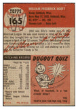 1953 Topps Baseball #165 Billy Hoeft Tigers VG ink 498751