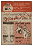 1953 Topps Baseball #166 Billy Hunter Browns EX-MT 498753