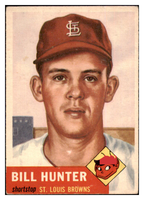 1953 Topps Baseball #166 Billy Hunter Browns VG-EX 498755