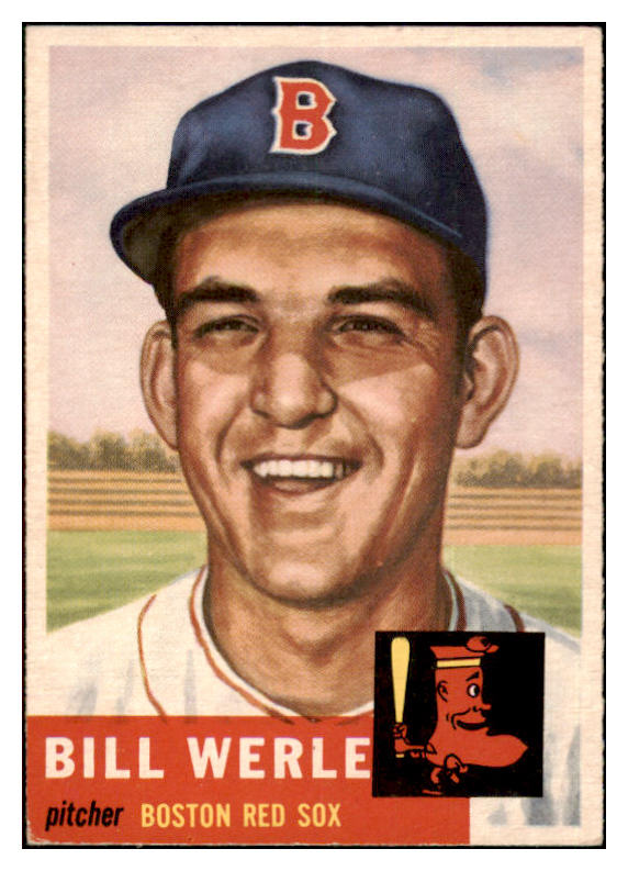 1953 Topps Baseball #170 Bill Werle Red Sox EX-MT 498769