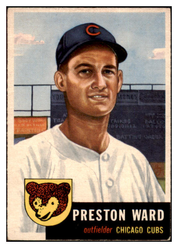 1953 Topps Baseball #173 Preston Ward Cubs EX 498779