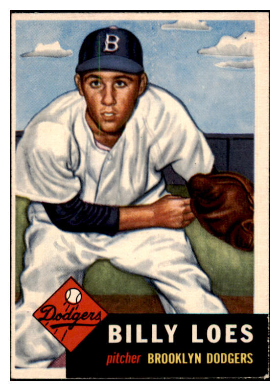 1953 Topps Baseball #174 Billy Loes Dodgers EX 498783