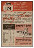 1953 Topps Baseball #174 Billy Loes Dodgers EX 498783