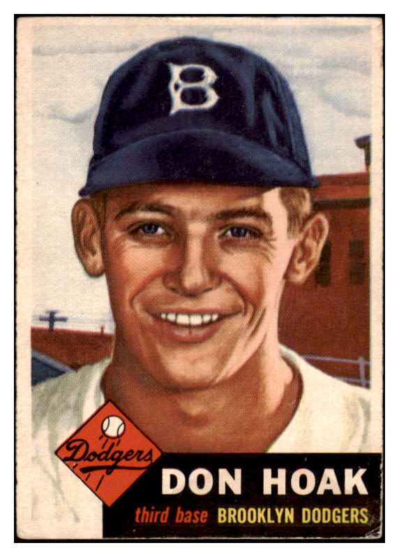 1953 Topps Baseball #176 Don Hoak Dodgers EX 498791