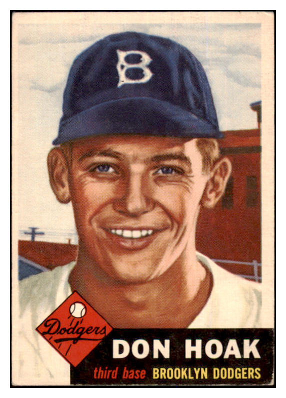 1953 Topps Baseball #176 Don Hoak Dodgers EX 498792