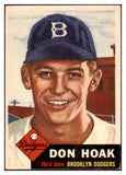 1953 Topps Baseball #176 Don Hoak Dodgers EX 498792