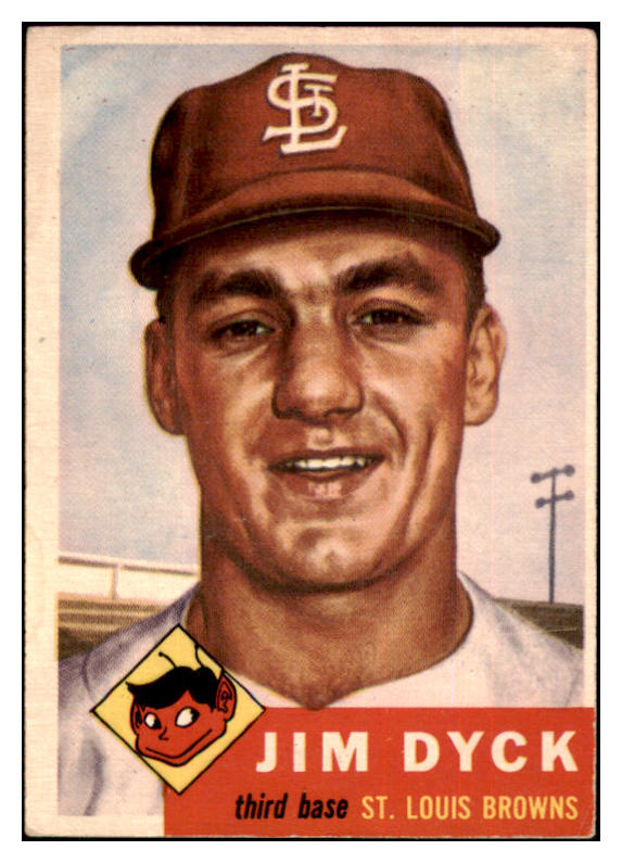 1953 Topps Baseball #177 Jim Dyck Browns VG-EX 498797