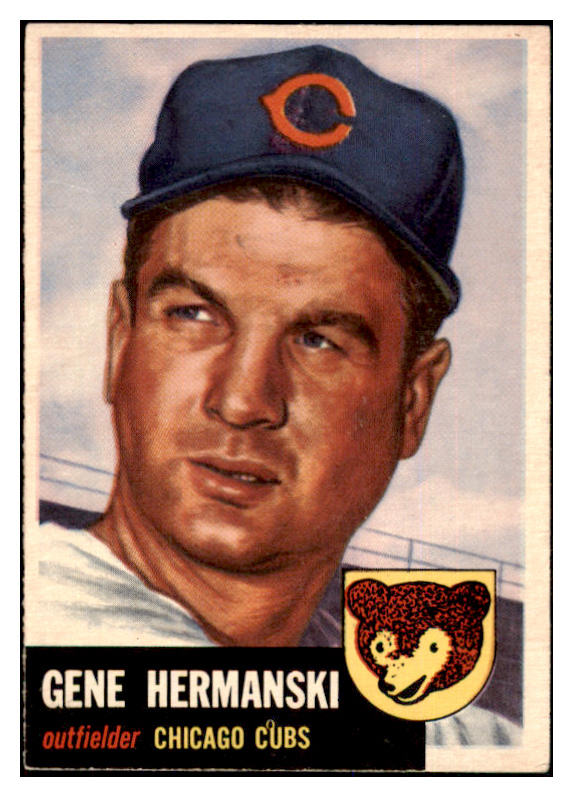 1953 Topps Baseball #179 Gene Hermanski Cubs EX 498803