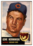 1953 Topps Baseball #179 Gene Hermanski Cubs EX 498804