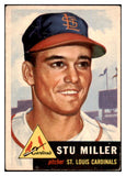 1953 Topps Baseball #183 Stu Miller Cardinals VG-EX 498818