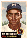 1953 Topps Baseball #185 Jim Pendleton Braves VG-EX 498825