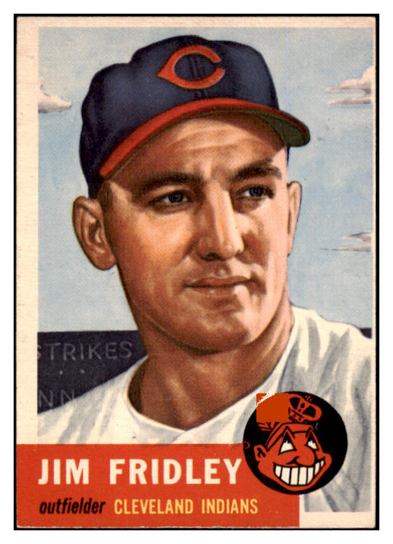 1953 Topps Baseball #187 Jim Fridley Indians EX-MT 498830