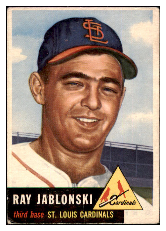 1953 Topps Baseball #189 Ray Jablonski Cardinals VG-EX 498837