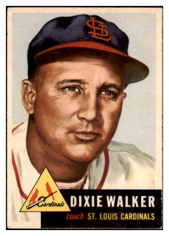 1953 Topps Baseball #190 Dixie Walker Cardinals EX 498838