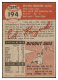 1953 Topps Baseball #194 Eddie Kazak Tigers VG-EX 498852