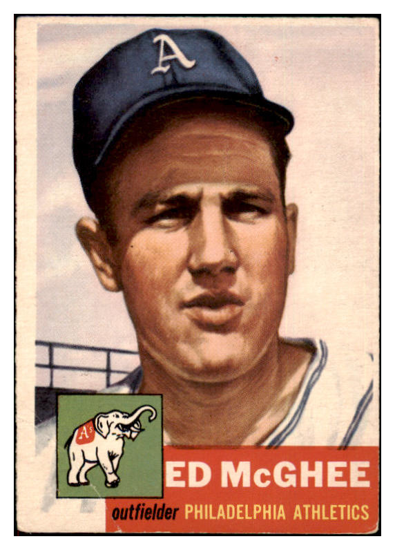 1953 Topps Baseball #195 Ed McGhee A's VG-EX 498854