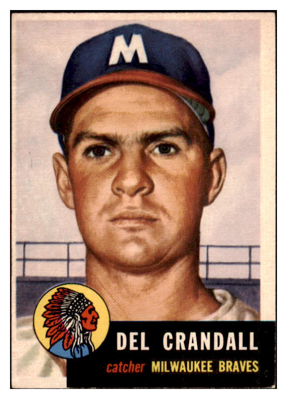 1953 Topps Baseball #197 Del Crandall Braves EX-MT 498858