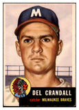 1953 Topps Baseball #197 Del Crandall Braves EX 498860