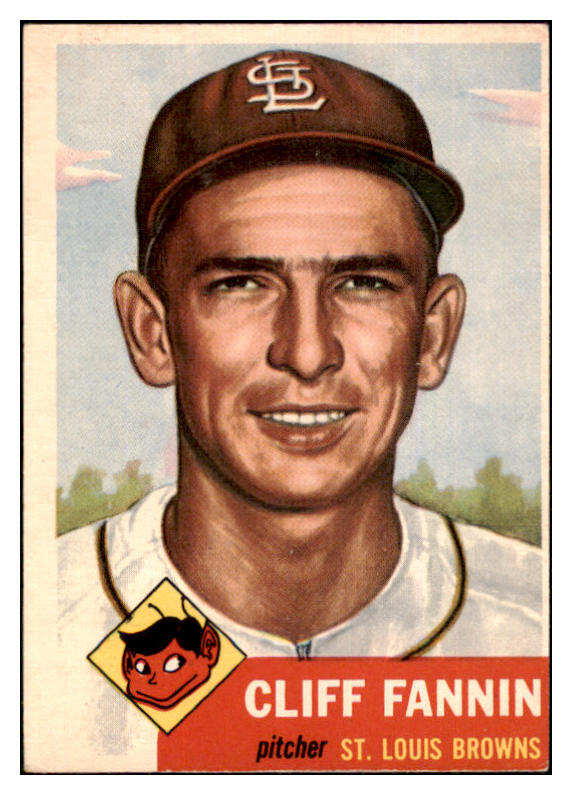 1953 Topps Baseball #203 Cliff Fannin Browns EX-MT 498879