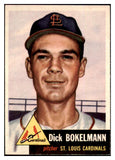 1953 Topps Baseball #204 Dick Bokelmann Cardinals EX 498882