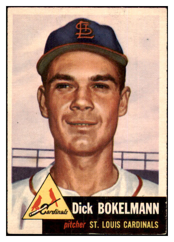 1953 Topps Baseball #204 Dick Bokelmann Cardinals EX 498883