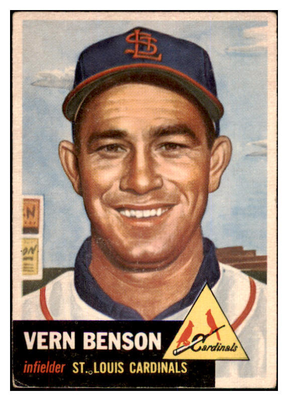 1953 Topps Baseball #205 Vern Benson Cardinals VG-EX 498889