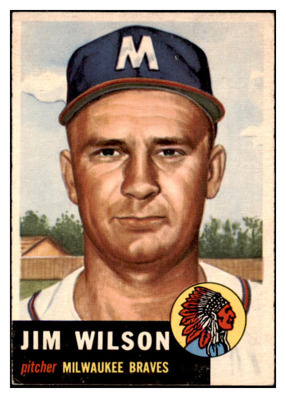 1953 Topps Baseball #208 Jim Wilson Braves EX 498895