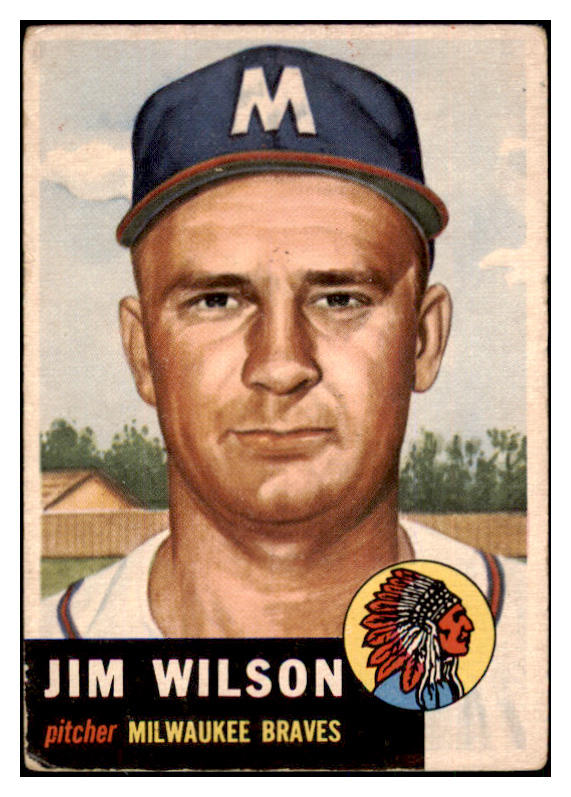 1953 Topps Baseball #208 Jim Wilson Braves VG-EX 498899