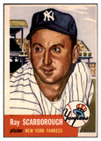 1953 Topps Baseball #213 Ray Scarborough Yankees VG-EX 498915