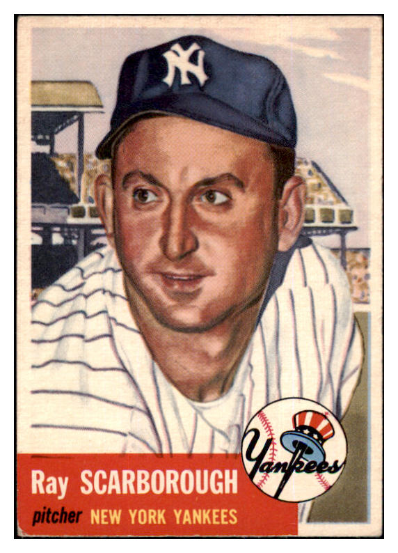 1953 Topps Baseball #213 Ray Scarborough Yankees VG-EX 498916