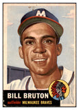 1953 Topps Baseball #214 Bill Bruton Braves GD-VG 498919