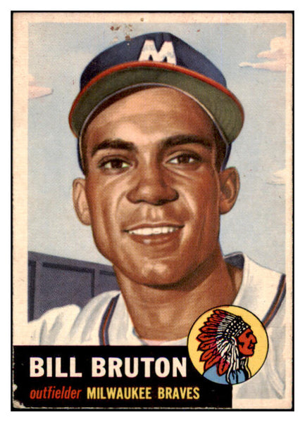 1953 Topps Baseball #214 Bill Bruton Braves GD-VG 498919