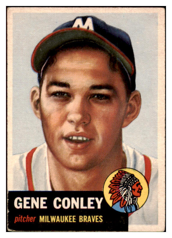 1953 Topps Baseball #215 Gene Conley Braves VG-EX 498921