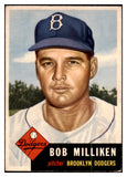 1953 Topps Baseball #221 Bob Milliken Dodgers EX-MT 498930