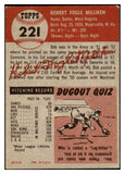 1953 Topps Baseball #221 Bob Milliken Dodgers EX-MT 498930